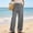 Gray, variant on Women's Wide Leg Pants with Pockets High Waisted Elastic Waistband Flare Lounge Pants Summer Casual Trousers Full Length Solid Color Stretchy Plus Size Tall Petite