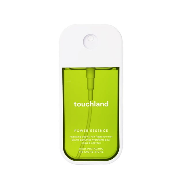 Touchland Power Essence Fragancia hidratante para cuerpo y cabello, pistacho intenso, 56 ml (2 oz fl.) Bruma corporal tamaño viaje