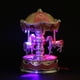 thumbnail image 3 of Caja de música de corona romántica Emit Clockwork Carrusel Regalo de cumpleaños para niños (Rosa), 3 of 8