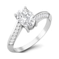 thumbnail image 2 of Mooneye 1.28 Ct Oval Moissanite Diamond 925 Sterling Silver Solitaire Bypass Women Gifts Ring, 2 of 3
