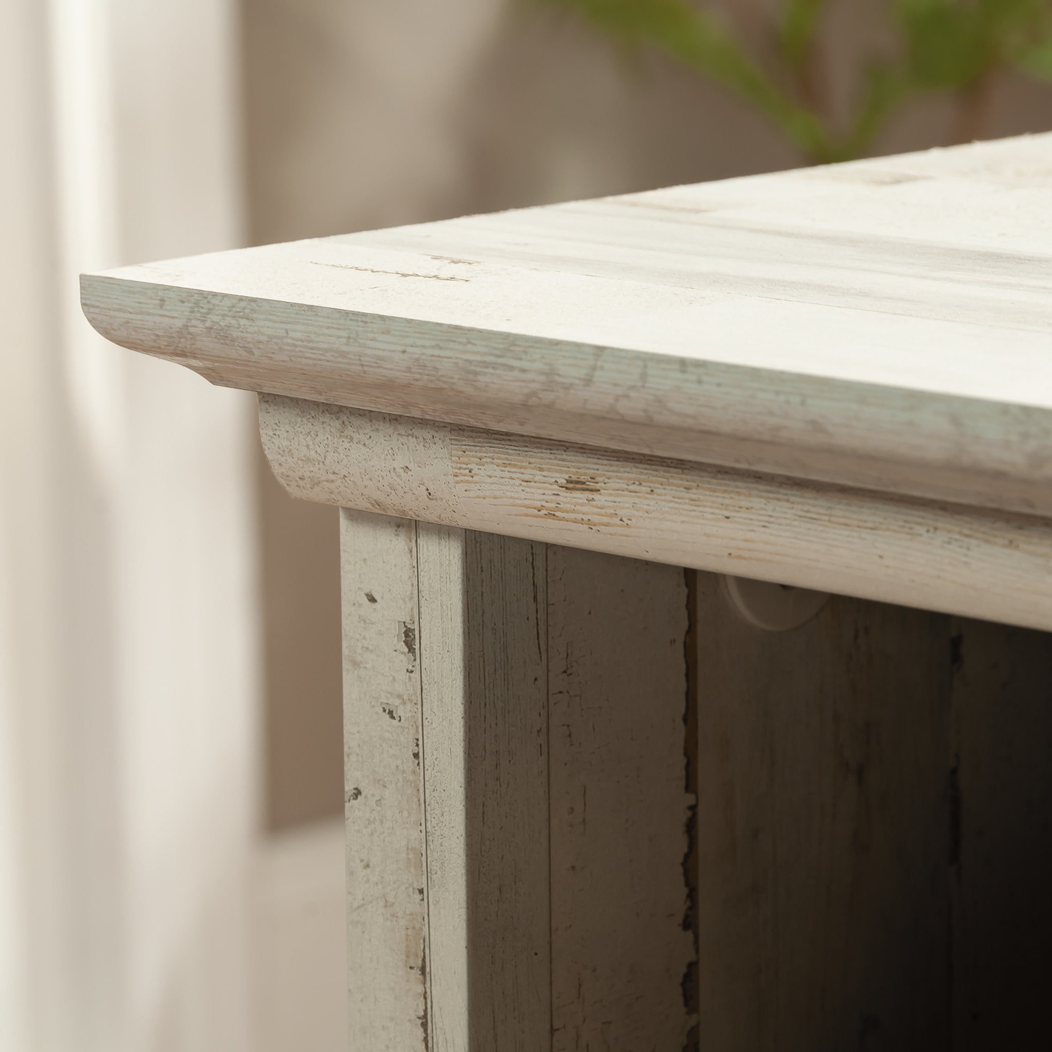 Sauder Barrister Lane Executive Desk, White Plank Finish