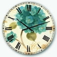 thumbnail image 1 of Designart 'Blue Cottage Flower Hydrangea Ii Farmhouse Wall Clock, 1 of 3