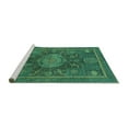 thumbnail image 2 of Ahgly Company Machine Washable Indoor Rectangle Abstract Turquoise Blue Modern Area Rugs, 4' x 6', 2 of 4