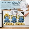 thumbnail image 5 of Sunflower Cabinet Curtain 32"Wx55"L, Dustproof Pantry Door Curtain with Self Adhesive Tape, Watercolor Summer Floral Botanical Truck Tall Storage Cover Privacy Drape for Bathroom Kitchen Laundry Room, 5 of 9