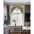 thumbnail image 3 of Green Boho Southwestern Swag Valances for Windows, Small Curtains Drapes, Antique Farmhouse Ethnic Kitchen Window Curtains Over Sink Rod Pocket Window Treatment Valance for Bedroom/Bathroom 56"x36", 3 of 5