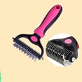 thumbnail image 4 of Hearth & Gear Dog Brush Double Side Undercoat Rake For Dogs & Cats Brush For Shedding Dematting Comb And Dematting Tool For Grooming Extra Wide Dogs And Cats Accessories Accessories For Dog Grooming, 4 of 5