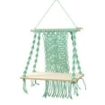 thumbnail image 3 of Estante flotante para colgar en de tapicería, colgador de plantas de pared de macramé hecho , estante colgante, soporte para libros de 30x40cm BLESIY Estante de pared de tapiz, 3 of 7