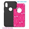 thumbnail image 2 of DistinctInk Custom SKIN / DECAL compatible with OtterBox Commuter for iPhone X / XS (5.8" Screen) - Neon Pink White Floral, 2 of 5