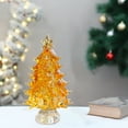 thumbnail image 4 of Yellow Crystal Christmas Tree | Glass & Resin Holiday Ornament | 6x4x4cm Desktop Decoration | Sparkling Festive Gift for Home & Office, 4 of 7