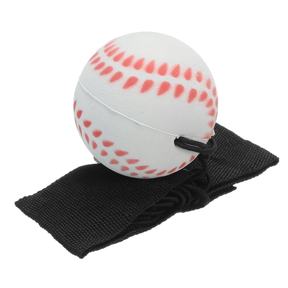 Uxcell bola de muñeca deportiva de 1.9 pulgadas, bola de béisbol de goma con retorno de muñeca para ejercicio, blanca