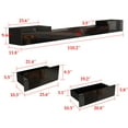thumbnail image 5 of KULAGAGA Floating TV Stand Media Console with 5 Drawers and Led Lights for Living Room, Black, 5 of 6
