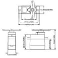 thumbnail image 4 of Servo Motor, High Speed 90 180 RC Robot Arm Helicopter Airplane Accessories, Low Energy Consumption for Planes and Mini Robots, with Universal Angle, for Applicable Scope, 4 of 7
