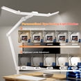 thumbnail image 2 of Lámparas de Escritorio para una Oficina en el Hogar, Lámpara de Escritorio con Brazo Oscilante LED con Abrazadera, Luz de Mesa de Templado y Atenuación Continua Automática Ultrabrillante de 24W (Blanca), 2 of 9