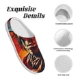 thumbnail image 5 of Lsque 60s Western Skull Cowboy Pattern Womens Comfort Cotton on Scuff With Memory Foam and Anti-skid Sole Slipper-46/47, 5 of 7