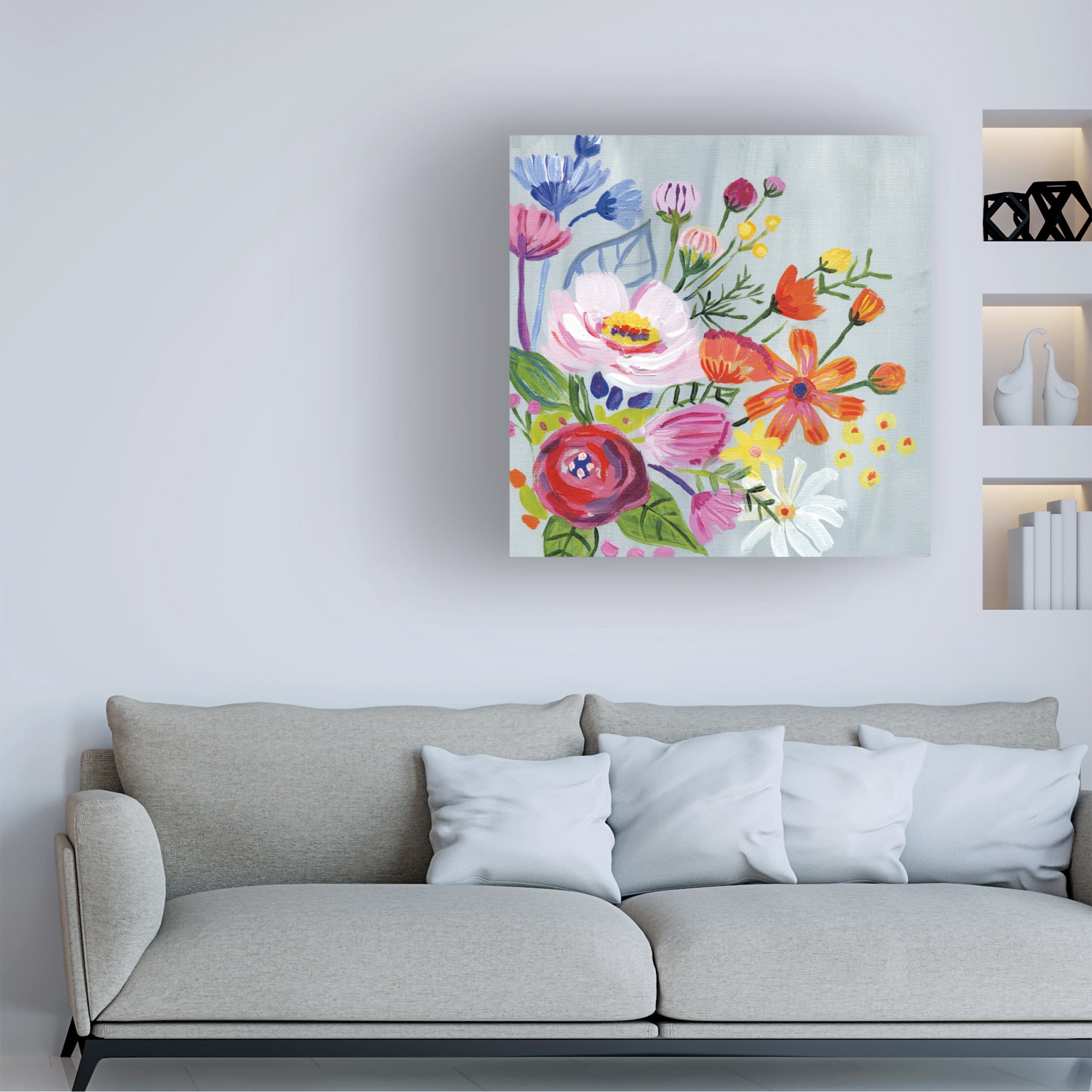 Farida Zaman 'Vintage Floral II' Canvas Art