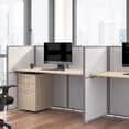 thumbnail image 2 of Easy Office Cubicle Desk with Drawers in Natural Elm - Engineered Wood, 2 of 8