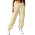 thumbnail image 5 of Ashyfjp Womens Sweatpants Casual Solid Color Elastic Waist Joggers with Side Pockets and Adjustable Drawstring Cuffs Relaxed Everyday Wear, Size (S-3XL), 5 of 7