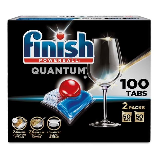 Detergente para lavavajillas Finish Quantum 100 tabletas Powerball