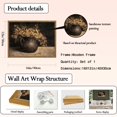 thumbnail image 5 of Framed Vintage Floral Wall Art, 3D Textured Sandstone Dark Still Life Flowers Wall Decor Paintings, Rustic Botanical Pictures Prints Aesthetic Home Decor for Living Room Bedroom 12x16 inch, 5 of 18