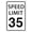 Speed Limit 35, variant on Speed Limit 10 Mph Sign, Speed Limit Signs Novelty Slow Down Sign Warning Traffic Road Street Sign 8X12 Inches