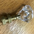 thumbnail image 2 of Royal Designs, Inc. Designer K9 Crystal Cut Clear Lamp Finial for Lamp Shade, CCF-2008-PB-2, Polished Brass, Pack of 2, 2 of 5