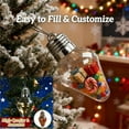 thumbnail image 6 of 3PCS Christmas Bulb Gift Jar,Large Clear Fillable Light Bulb Ornaments with Screw-Off Lid,Jumbo Plastic Hanging Candy Containers,for DIY Crafts, Xmas Tree Decor, Cards & Party Favors, 6 of 9