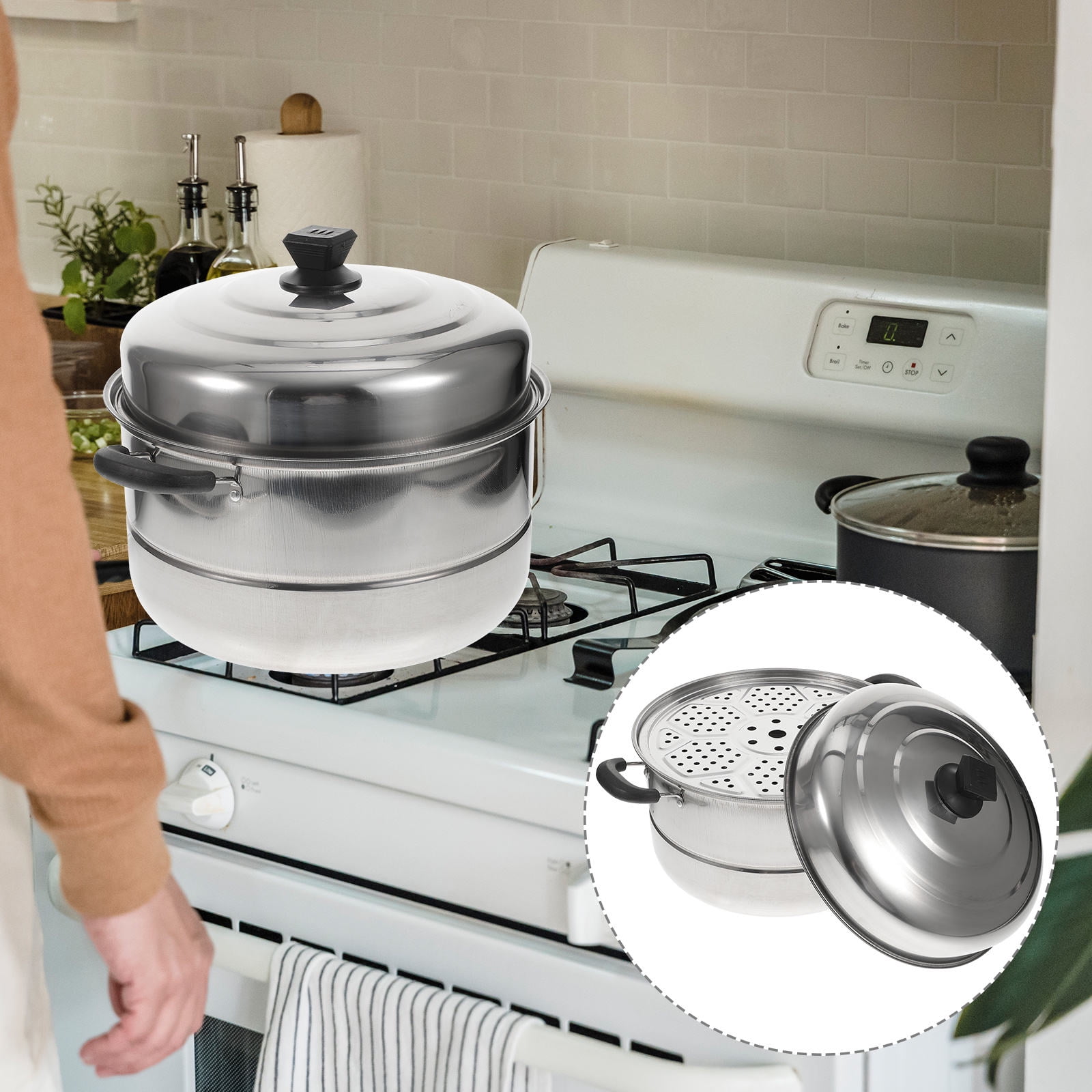 Calphalon Premier 8-Quart Stackable Space-Saving Hard-Anodized