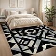 thumbnail image 3 of ODIKA 8'x10' Ultra-Soft Area Rug, Composition Contemporary Balanced Framework Layered Geometric None Washable, Bare feet friendly, Silk-Touch for Bedroom, Under Sectional, 3 of 7