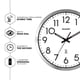 thumbnail image 3 of Reloj de pared Sharp Atomic Analog de 30 cm con acabado cepillado plateado, 3 of 9