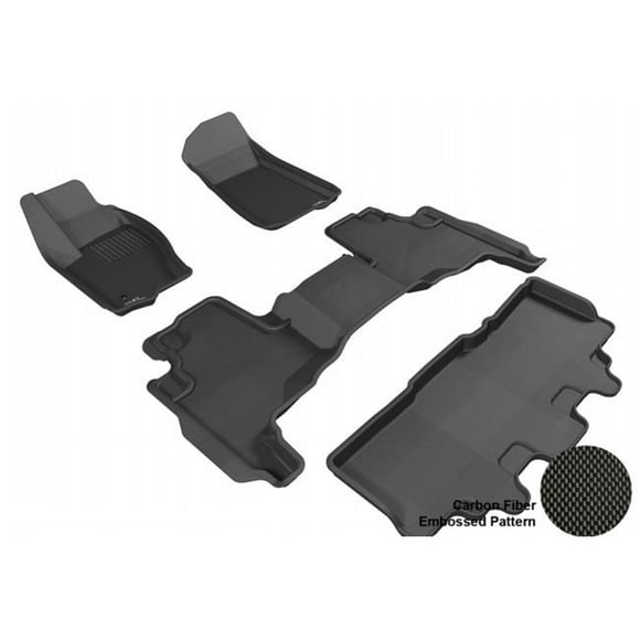 3D MAXpider L1JP00701509 JEEP COMMANDER 2006-2010 KAGU BLACK R1 R2 R3 Floor Mat