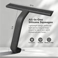 thumbnail image 2 of OVINESY 10" Shower Squeegee for Glass Doors, Streak-Free Silicone Blade, Ergonomic Handle, Built-In Hook, Squeegee for Shower Glass, Bathroom, Tile Walls, Mirrors, Windows, Car Windshields, Black, 2 of 9