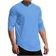 thumbnail image 1 of pstuiky camisa de manga larga para hombre, Camiseta informal de cuello redondo de punto para hombre, camiseta deportiva informal falsa, camiseta de cuello redondo de manga larga camisetas de hombre l, 1 of 8