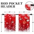 thumbnail image 2 of Christmas Kitchen Curtains Red Window Curtains Over Sink Set of 2, Winter Snowflakes Short Tier Curtain for Kitchen, Xmas Balls Kitchen Decor 27.5" x 36", 2 of 6