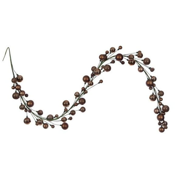 Vickerman N250176 6 ft. Mocha Ball Branch Garland, 1-2 in.
