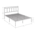 thumbnail image 2 of Pemberly Row Modern Metal Queen Platform Bed in Bronze Finish, 2 of 10