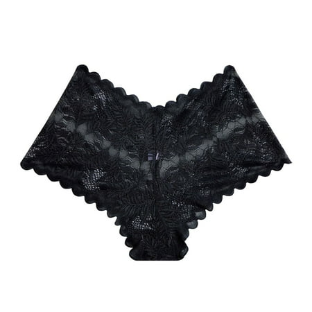 Lmnyox Fashion Underwear for Women Floral Lace Panties Breathable Boyshorts Underwear Soft Comfortable Panty