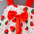 thumbnail image 5 of Hiijoy Infant Girls Summer Sleeveless Dress Strawberry Print Cotton Dress & Hat, Sizes 6M-3T, 5 of 8