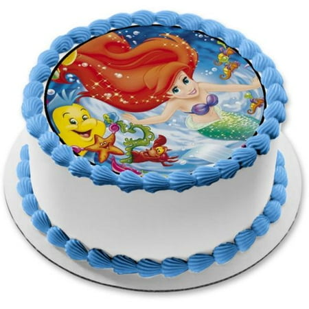 The Little Mermaid Ariel Sebastian Disney Flounder Edible Cake