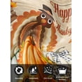 thumbnail image 7 of Thanksgiving Fall Cloth Napkins Set of 6 Reusable Dinner Napkins, Orange Turkey Pumpkin Maple Leaf Cocktail Napkin Washable Table Napkins for Wedding/Holiday Party/Baby Shower 20"x20", 7 of 7