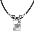thumbnail image 1 of empresa de pintura fox amigo collar a mano colgante de cuerda de cuero Unbranded M, 1 of 3