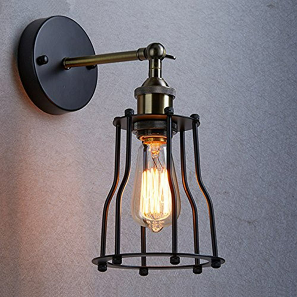 Vintage Wall Lights, Black Retro Metal Industrial Wall Lighting for