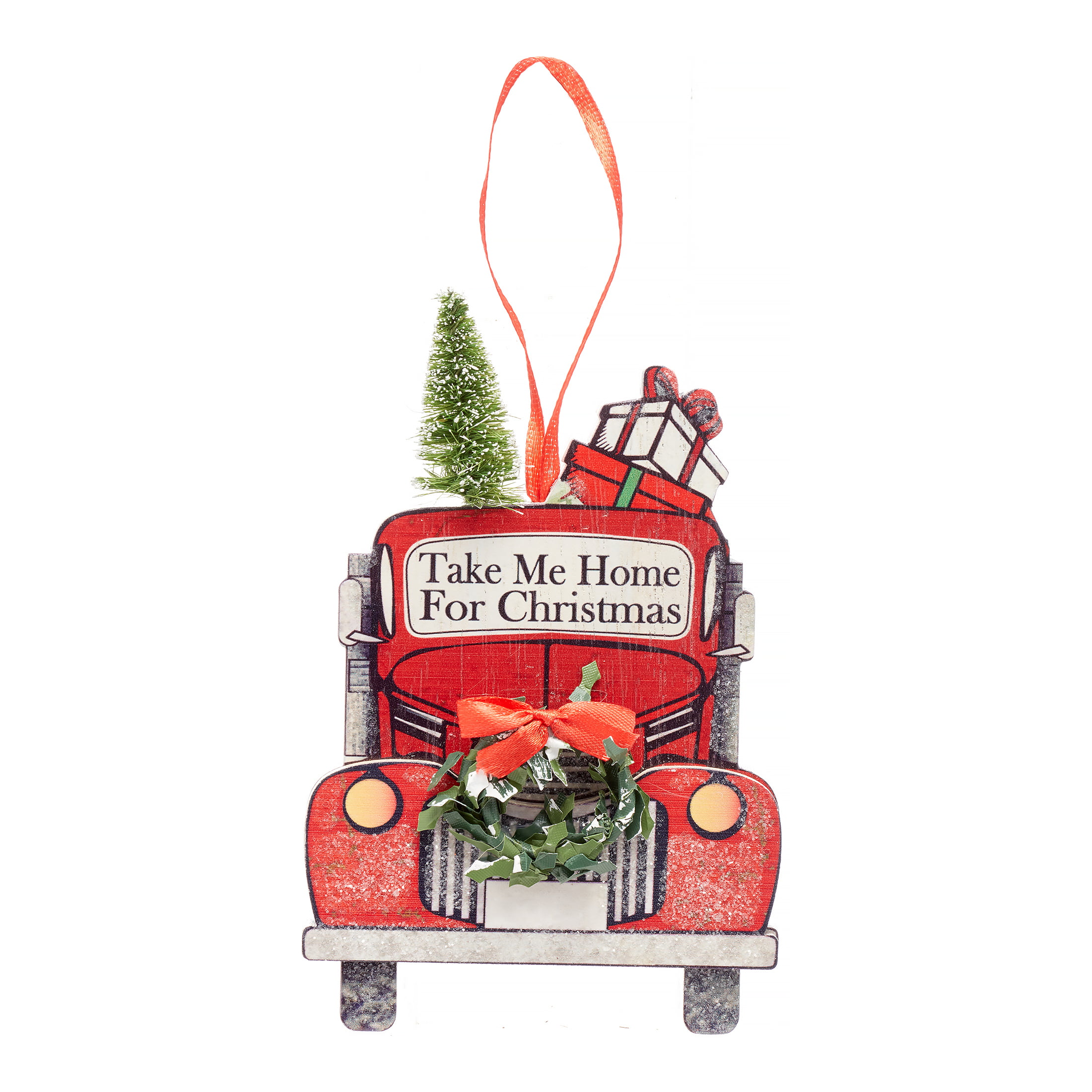 Red Truck Ornaments 2-Piece Set