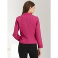 thumbnail image 4 of Chaqueta abierta de la chaqueta del traje de la cosecha del trabajo de la oficina del frente de las mujeres Rosas S, 4 of 6