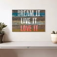 thumbnail image 2 of Elephant Stock Dream Live Love Quote Wall Art - Horizontal Canvas Wall Art - Living Room Wall Decor - Inspirational And Typography Canvas - Teal And Pink Decor - 12" x 8", 2 of 8