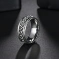 thumbnail image 5 of Udolfly Mens Fidget Rings Anxiety Rings for Men Womens Chain Spinner Rings for Adults Titanium Steel Ring Silver Silver Size 9, 5 of 7