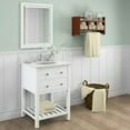 thumbnail image 7 of 25" Bath Storage Shelf with Towel Rod, Chestnut, 7 of 7