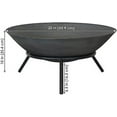 thumbnail image 6 of 22 in Raised Cast Iron Fire Pit Bowl with Stand, Weather-Resistant, 6 of 10