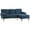 Navy Blue, variant on HOMCOM L-Shape Sofa with Right Chaise Lounge and Rubber Wooden Legs, Black