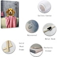thumbnail image 2 of ZHONGYUTONG Bathroom Decor Cute Labrador Dog with Bath Towel Wall Art Funny Animal in Bathtub Picture Farmhouse Canvas Prints for Washroom Restroom (16.00" x 24.00"), 2 of 6