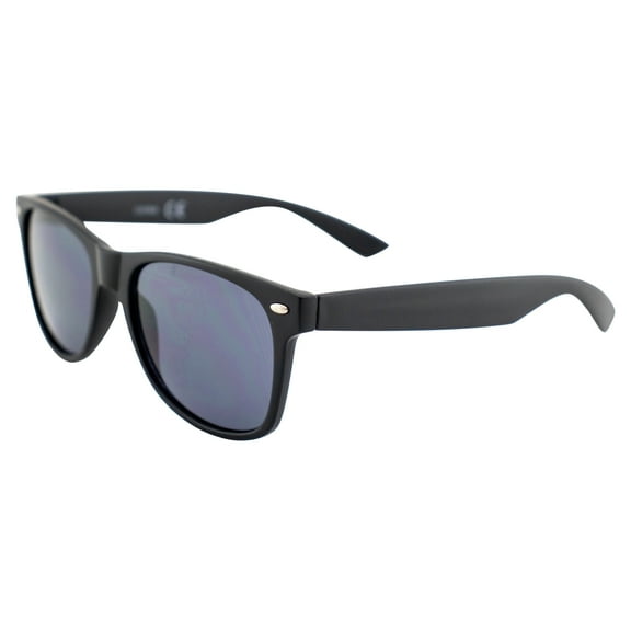 AlterImage Jive Sports Retro Sunglasses for Men or Women Black Frame w/Silver Metal Accent & Smoke Lenses